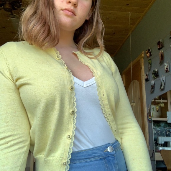 CAbi Yellow Speckled Sweater - Picture 1 of 3